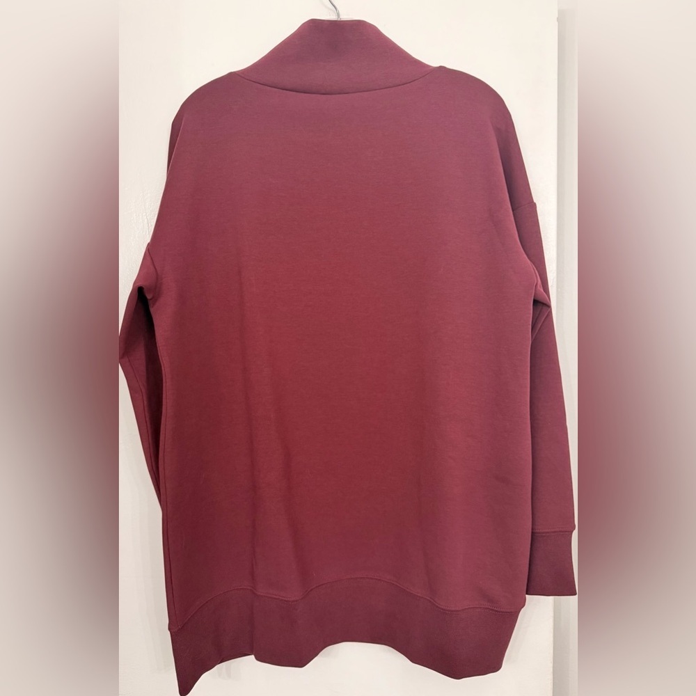 Wolford Oversized High Neck Burgundy Long Sleeve Sweater Size Small - Picture 3 of 7